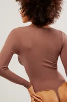 Meg Seamless V-Neck Long-Sleeve Bodysuit