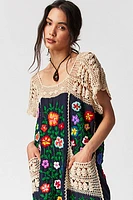 Isabella Embroidered Crochet Kaftan