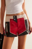 Full Throttle Leather Moto Shorts