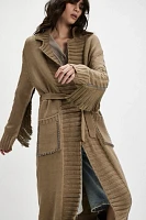 Understated Leather Rodeo Studded Sweater Trench Coat