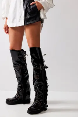 Leather Drifter Tall Mocc Boots