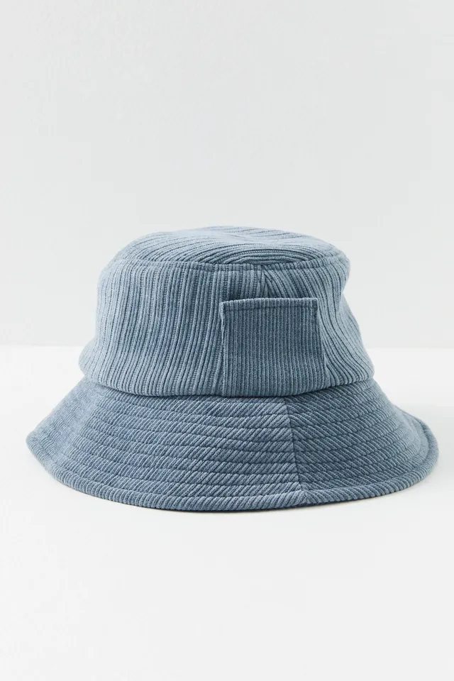 Electric Blue Wide-rule Corduroy Bucket Hat