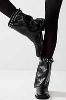 Scorpio Studded Foldover Boots