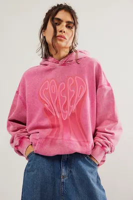 OneTeaspoon Pink Acid Speed Longline Sweatshirt