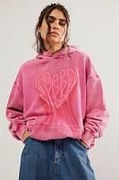 OneTeaspoon Pink Acid Speed Longline Sweatshirt