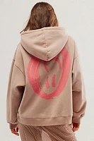 OneTeaspoon Washed Stone Smiley Face Hoodie