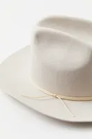Blaze Suede Tie Felt Cowboy Hat
