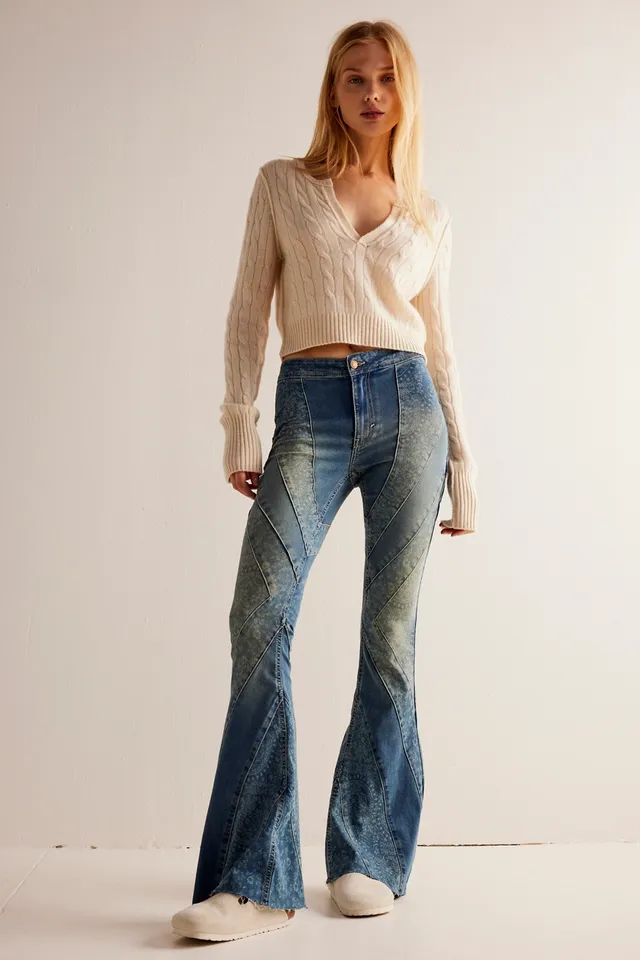 FREE PEOPLE We The Free - Harlow Wide-Leg Jeans in Wild Bunch