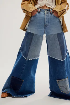 FP x Tricia Fix Reworked Denim Bell Jeans