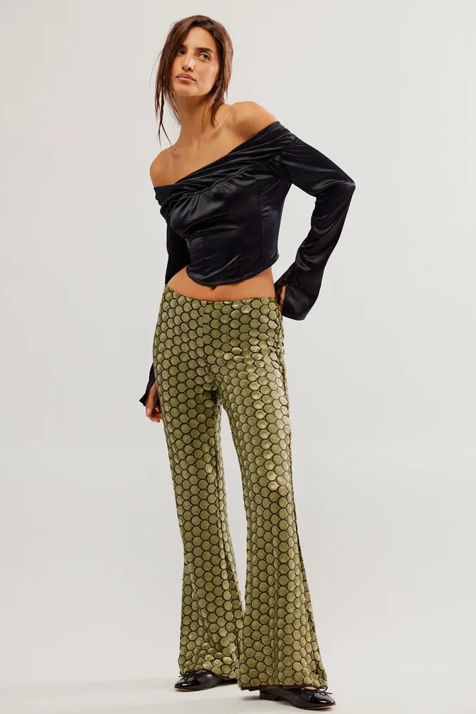 Free People Wilder Days Sequin Flare Pants