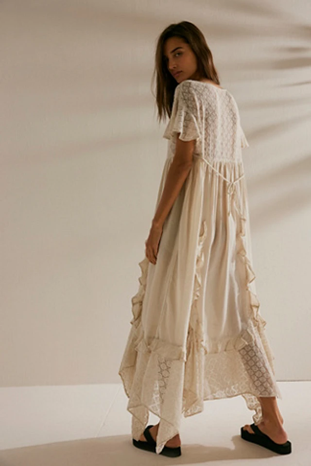 chinese dress ladies Free People Bring The Romance Midi Dress  100% Cotton