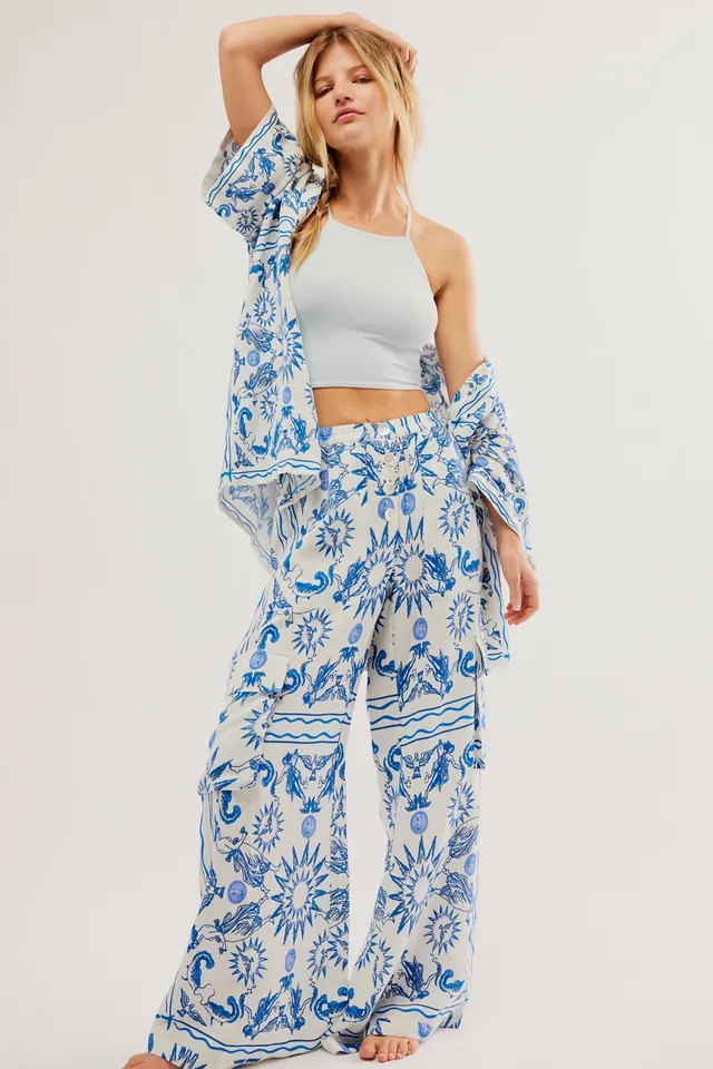 Free People Goddess Lounge Pants in White