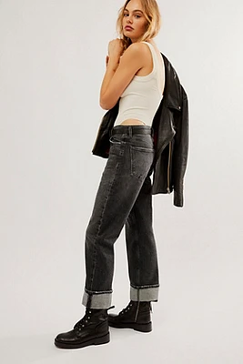 AGOLDE Fran Low-Slung Straight Jeans