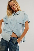 OneTeaspoon Classic Blue Boxy Denim Shirt