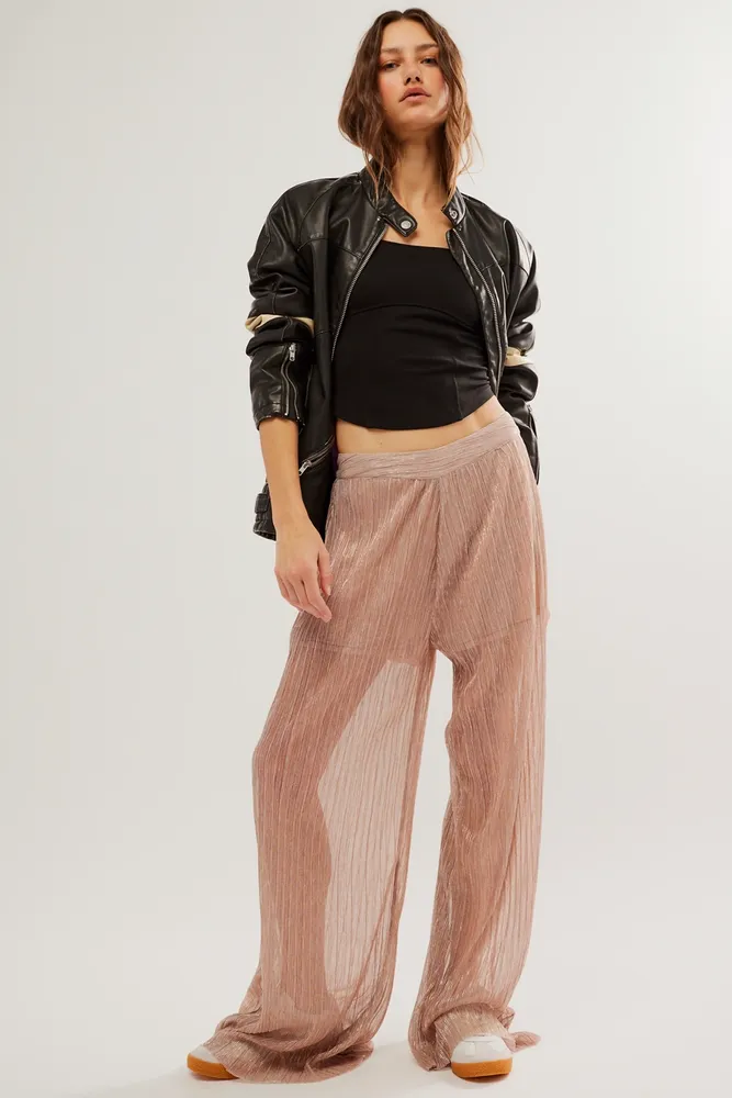 OneTeaspoon Plisse Palazzo Pants