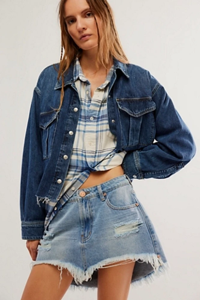 OneTeaspoon Junkyard Denim Mini Skirt