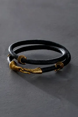 Alkemie Crescent Moon Leather Bracelet