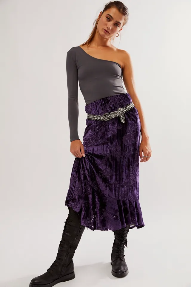 Free People Ivy Burnout Velvet Skirt