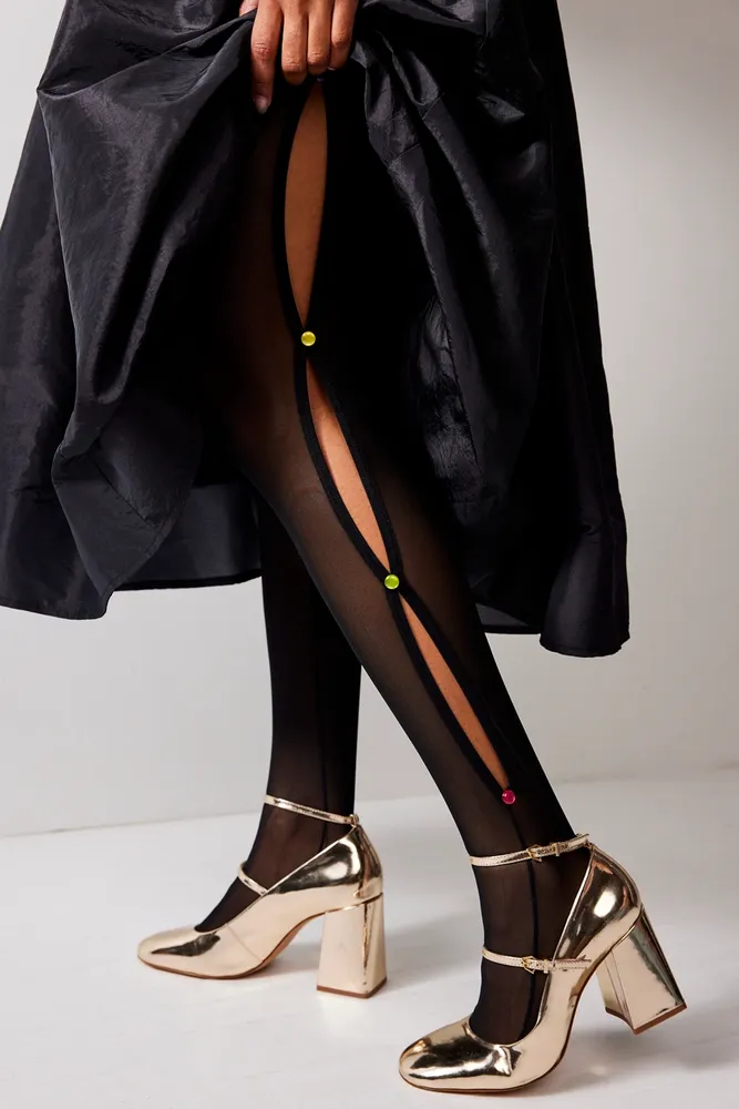 Free People Verity Side Slit Tights