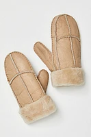 Leather Patch Mittens