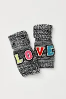 Waffle Knit Love Mittens