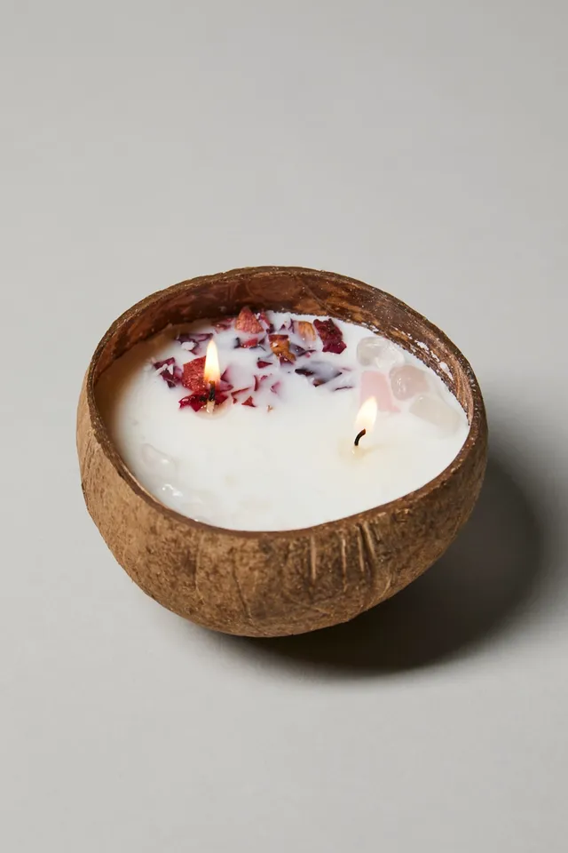 By Anthropologie Fresh Hibiscus & Pink Guava Glass Jar Candle