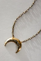 Marly Moretti Brass Crescant Necklace