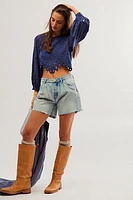 Oleander Denim Top