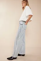 OneTeaspoon Jackson Embellished Wide-Leg Jeans