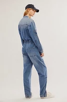 OneTeaspoon Chambray Romance Zipped-Up Jumpsuit