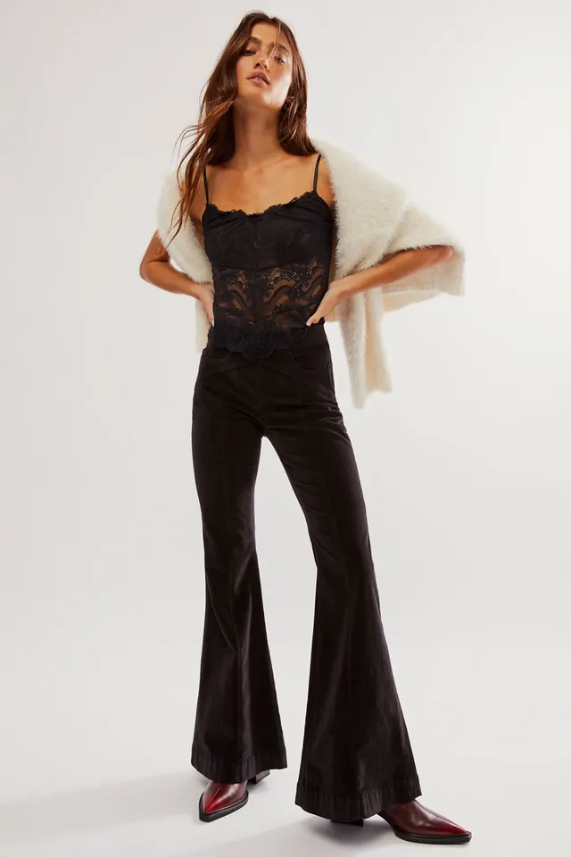 Free People Fast Lane Low-Rise Flare Pants