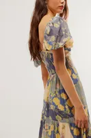 Sundrenched Short-Sleeve Maxi Dress