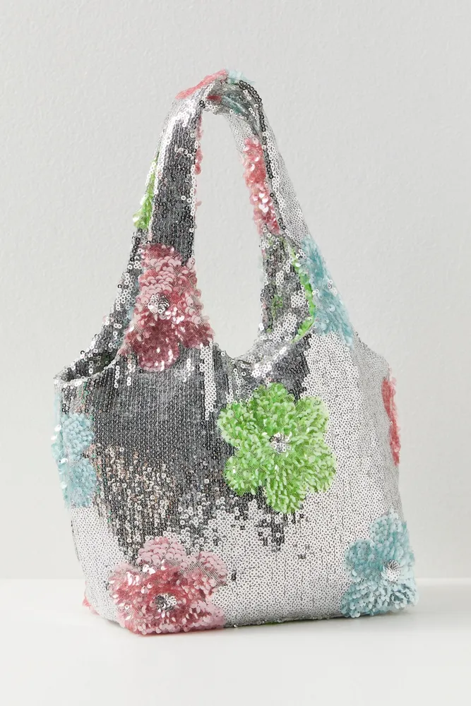 Pastel Posies Sequin Mini Purse