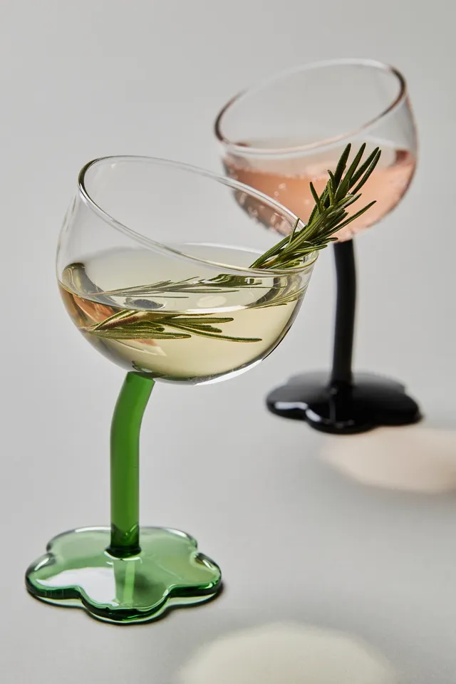 Anisa Wine Glasses (Set of 4) in Gold | Arhaus