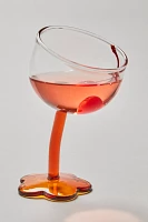 Crooked Flower Wine Glass