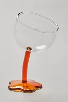 Crooked Flower Wine Glass