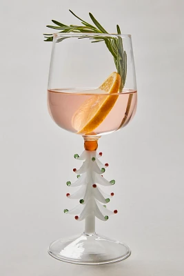 Christmas Tree Wine Glass