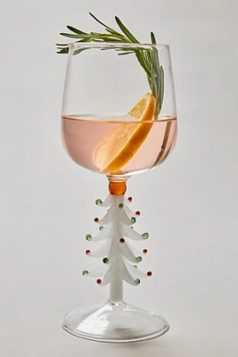 Christmas Tree Wine Glass