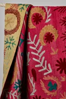 Vintage Embroidered Throw