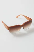 Amber Rimless Sunglasses