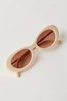 Ella Slim Oval Sunglasses