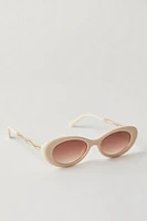 Ella Slim Oval Sunglasses