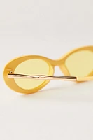 Ella Slim Oval Sunglasses