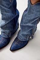 Double Trouble Denim Cowboy Boots