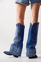 Double Trouble Denim Cowboy Boots