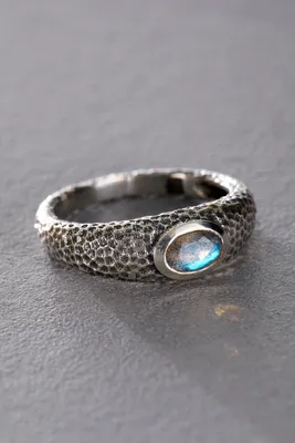 Vintage Silver Stackable Stone Ring