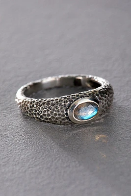 TAT 2 Vintage Silver Stackable Stone Ring