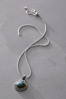 Vintage Silver Labradorite Necklace