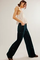 RE/DONE Velvet Workwear Wide-Leg Jeans