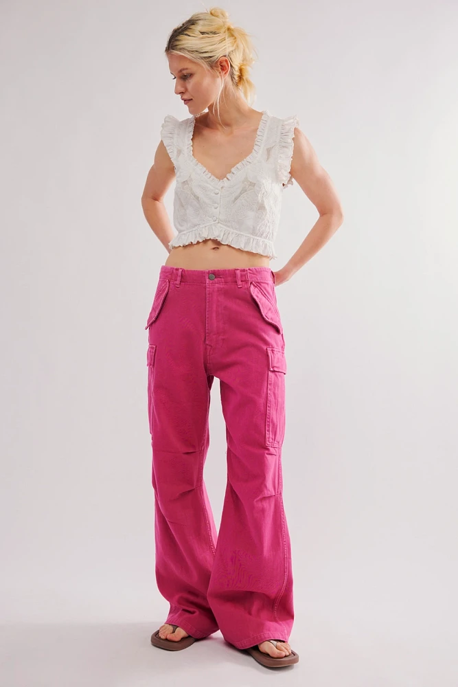 Denimist Wide-Leg Cargo Pants